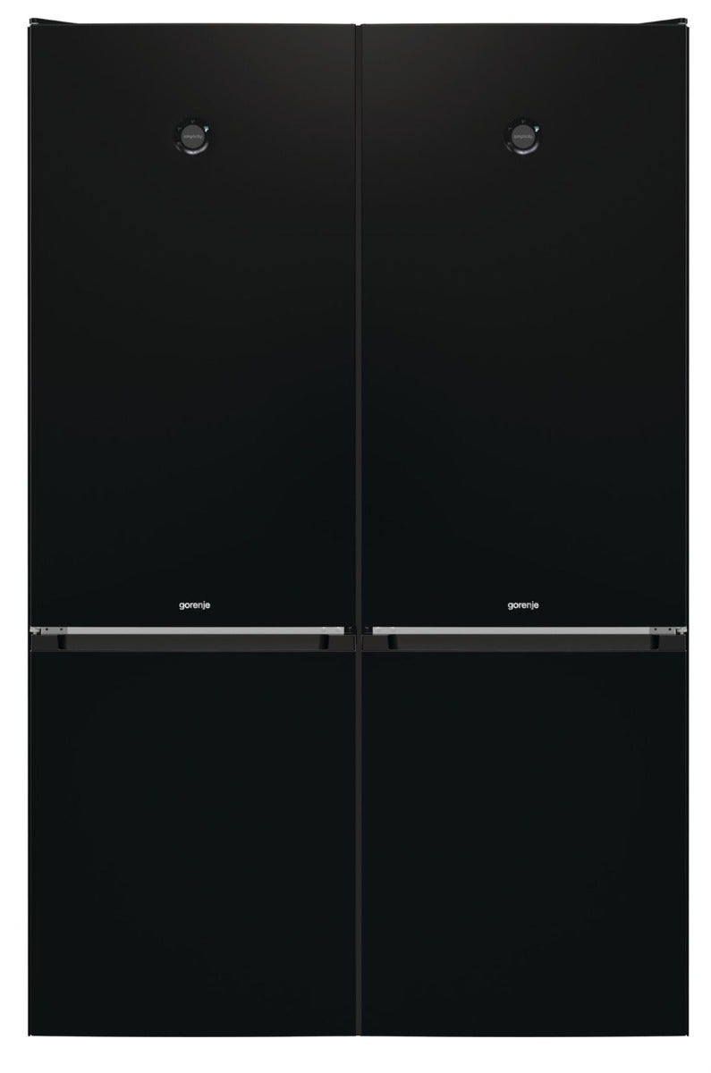 מקרר 2 דלתות gorenje מקפיא תחתון 329 ליטר בגימור שחור דגם NRK6192SYBK