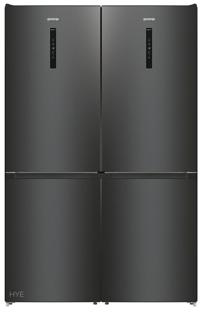 מקרר 2 דלתות gorenje מקפיא תחתון 329 ליטר בגימור שחור מטאלי דגם NRK619EABXL4