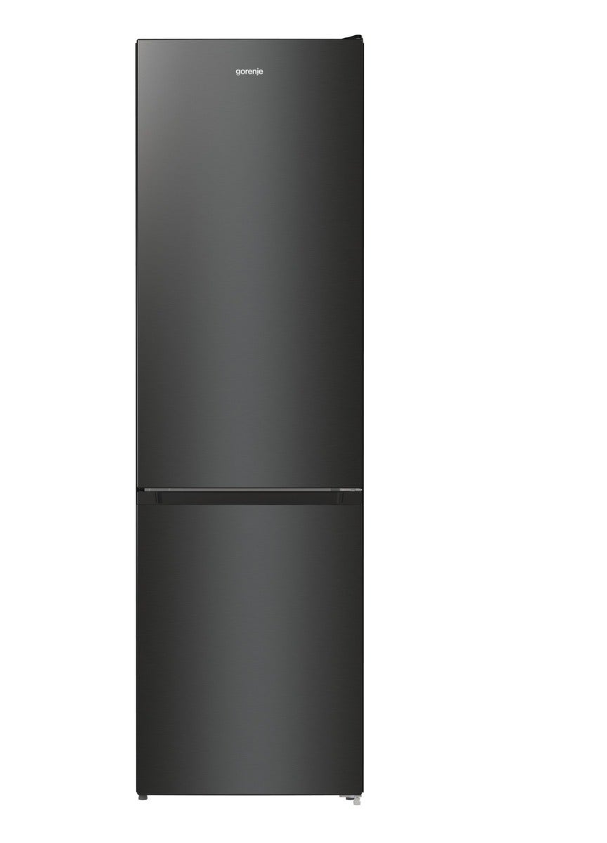 מקרר 2 דלתות gorenje מקפיא תחתון 330 ליטר נירוסטה שחורה דגם NRK6202EBXL4