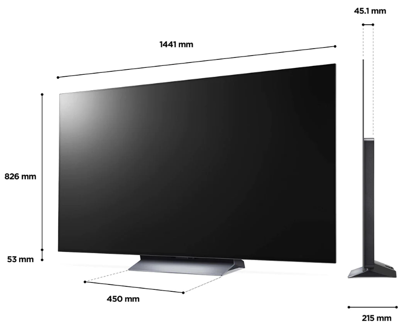 טלוויזיה "65 חכמה LG OLED evo ברזולוציית 4K דגם: OLED65C26LA - תמונה נוספת