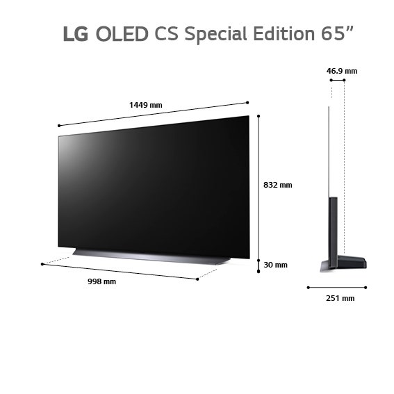 טלוויזיה "65 חכמה LG OLED Special Edition ברזולוציית 4K דגם: OLED65CS6LA - תמונה נוספת