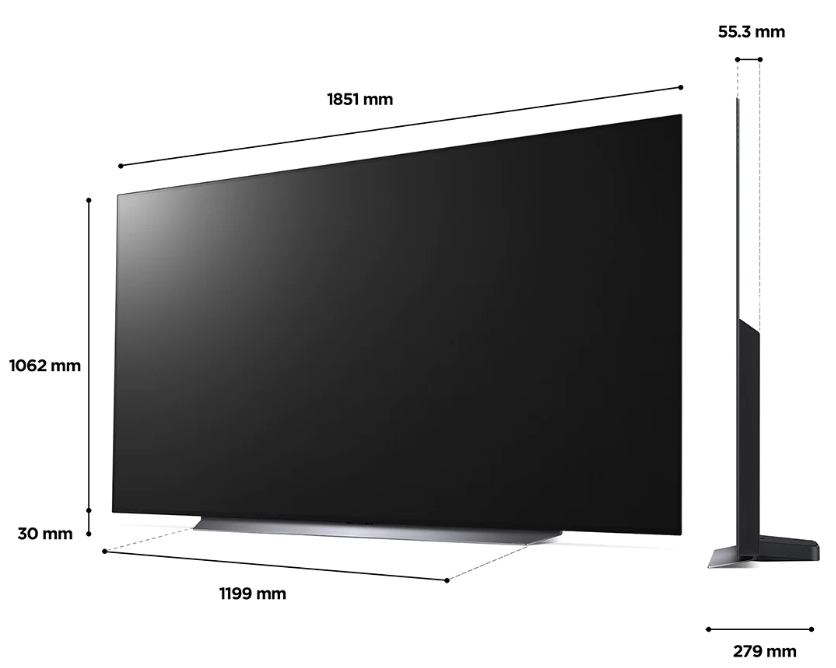 טלוויזיה "83 חכמה LG OLED evo ברזולוציית 4K דגם: OLED83C26LA - תמונה נוספת