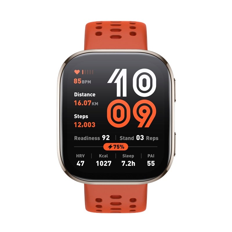 שעון חכם Amazfit דגם BIP 6 בצבע אדום