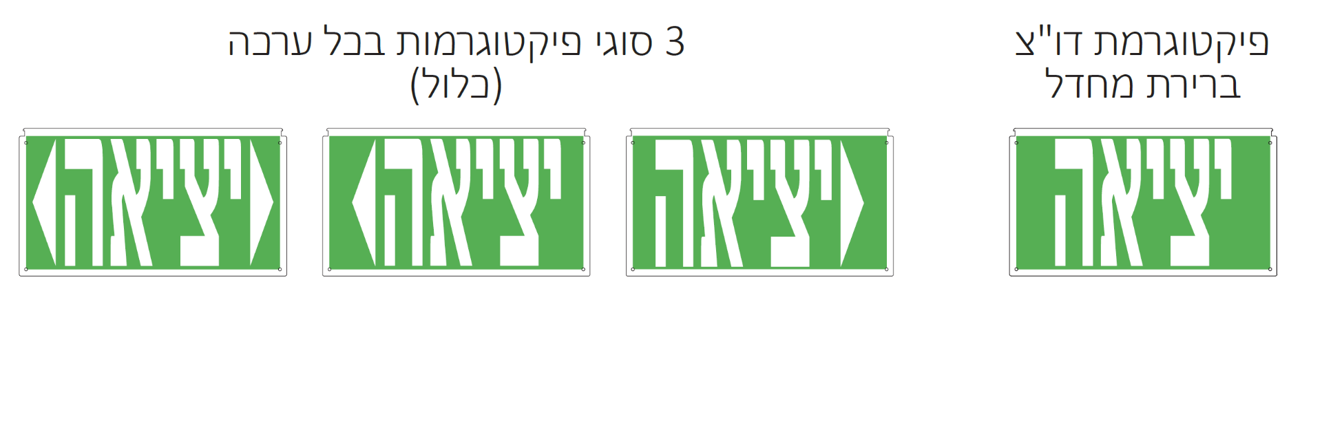 שלט יציאה דו תכליתי מתכוונן EMEX-0622 - תמונה נוספת