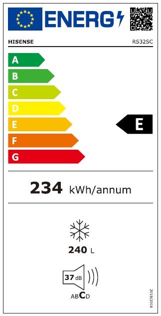 מקפיא 5 מגירות HISENSE בנפח 240 ליטר דגם RS32SC בצבע נירוסטה - תמונה נוספת