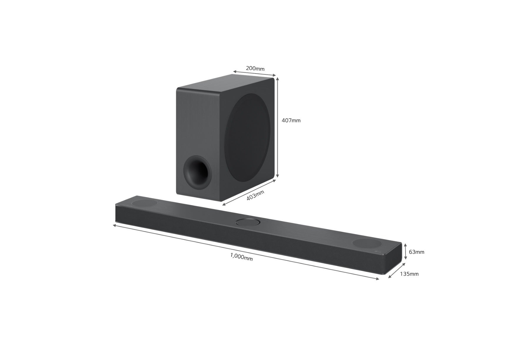 מקרן קול (סאונד בר) 3.1.3 ערוצים עם Dolby Atmos וסאב וופר אלחוטי LG דגם S80QY - תמונה נוספת