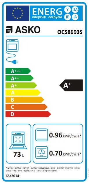 תנור אידוי בנוי בגימור נירוסטה 60 ס"מ ASKO דגם OCS8693S - תמונה נוספת