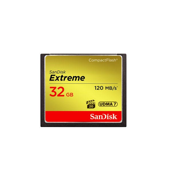 כרטיס זיכרון Extreme CF בנפח 32G מבית SanDisk דגם SDCFXSB-032G-G46