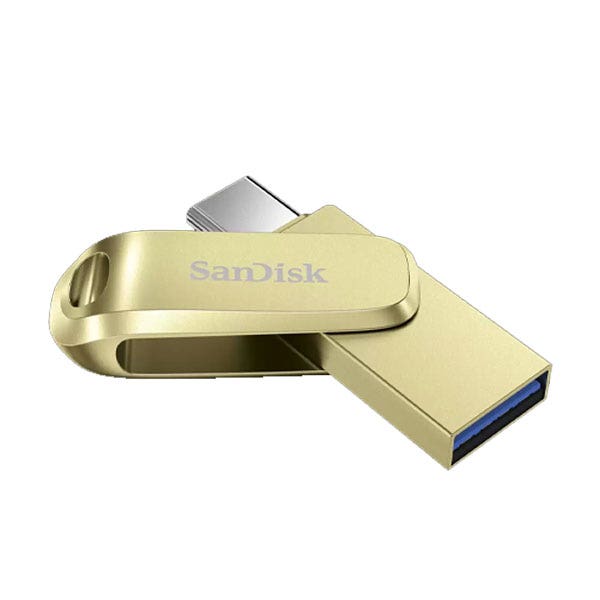 זיכרון נייד  Ultra Dual Drive Luxe Gold USB Type-C  בנפח 128GB מבית Sandisk דגם SDDDC4-128G-G46GD
