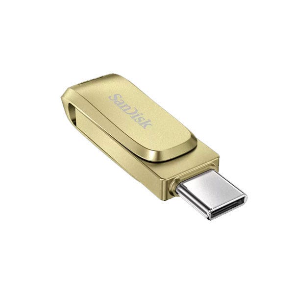 זיכרון נייד Ultra Dual Drive Luxe  Gold USB Type-C בנפח 512GB מבית Sandisk דגם SDDDC4-512G-G46GD - תמונה נוספת