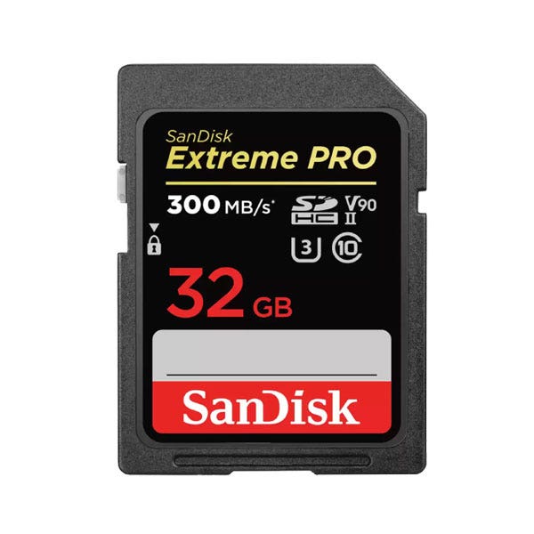 כרטיס זיכרון Extreme Pro SDHC בנפח 32GB מבית Sandisk דגם SDSDXDK-032G-GN4IN