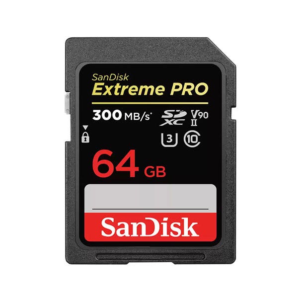 כרטיס זיכרון Extreme PRO בנפח 64GB מבית Sandisk דגם SDSDXDK-064G-GN4IN