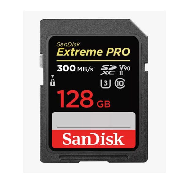 כרטיס זיכרון Extreme PRO בנפח 128GB מבית Sandisk דגם SDSDXDK-128G-GN4IN