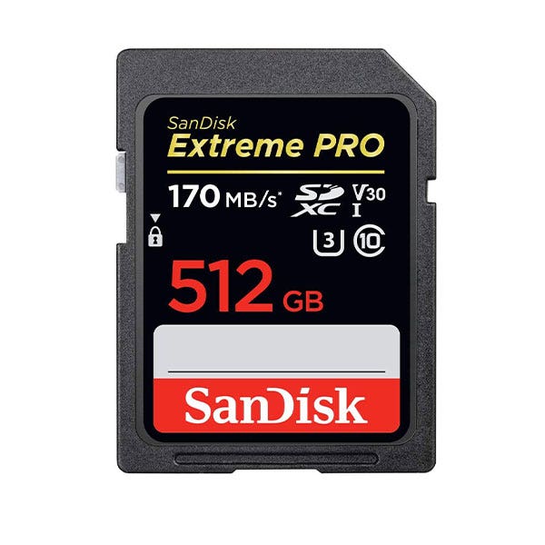 כרטיס זיכרון Extreme Pro SDXC בנפח 512GB מבית Sandisk דגם SDSDXXY-512G-GN4IN