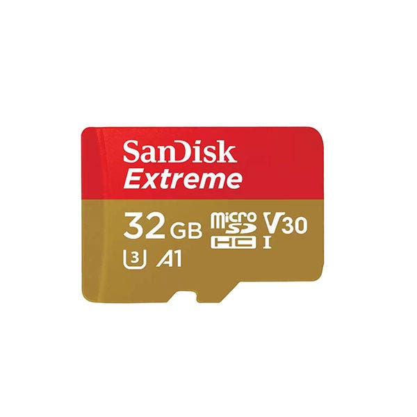 כרטיס זיכרון Extreme microSD בנפח 32GB מבית SanDisk דגם SDSQXAF-032G-GN6GN