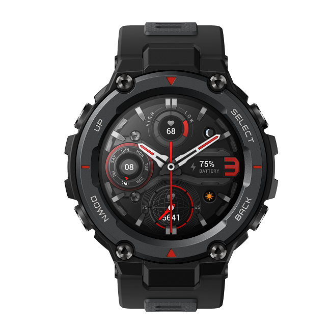 שעון חכם AMAZFIT דגם T-REX PRO צבע Meteorite Black