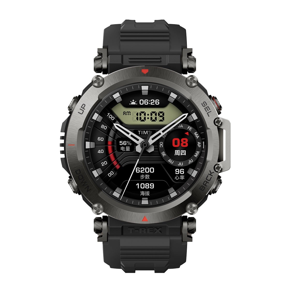 שעון חכם Amazfit דגם T-Rex Ultra צבע Black