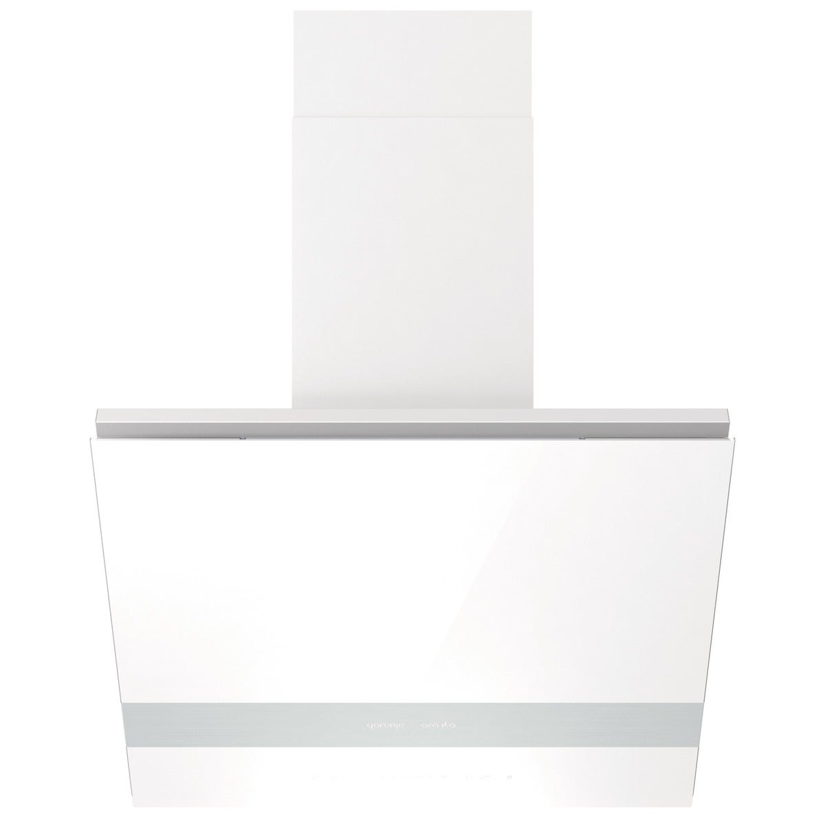 קולט אדים צמוד קיר gorenje זכוכית לבנה משולבת נירוסטה דגם WHI643ORAW