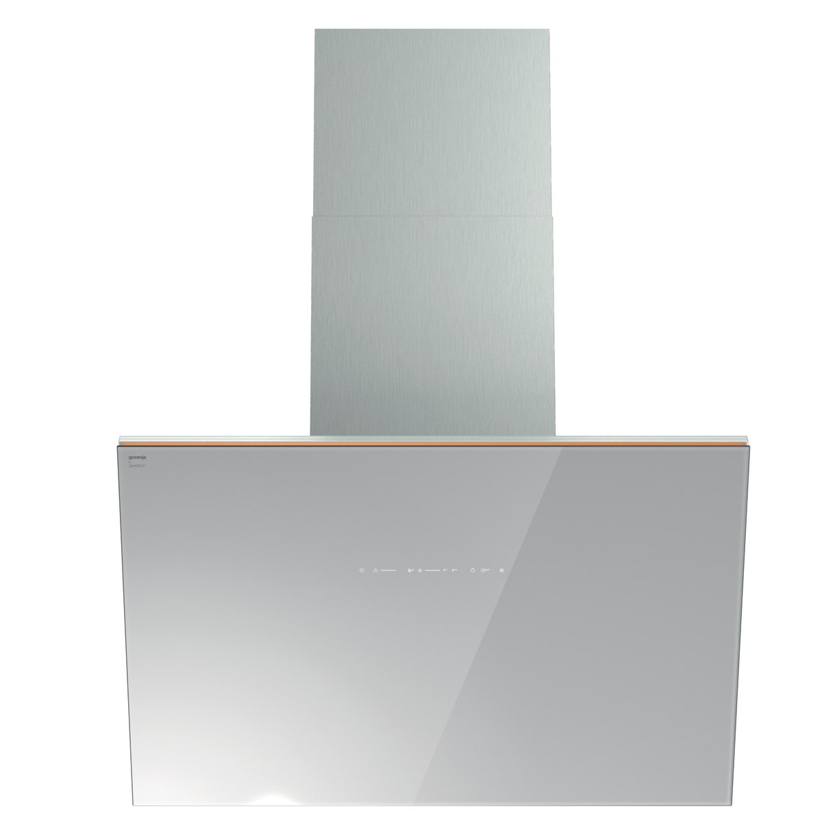 קולט אדים צמוד קיר gorenje בצבע זכוכית ונירוסטה דגם WHI941ST