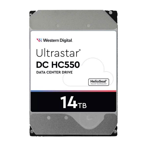 כונן קשיח פנימי Ultrastar® DC HC550 בנפח 14TB דגם WUH721814ALE6L4 מבית Western Digital