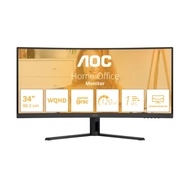 מסך קעור 34 אינץ' UltraWide דגם CU34B3E מבית AOC