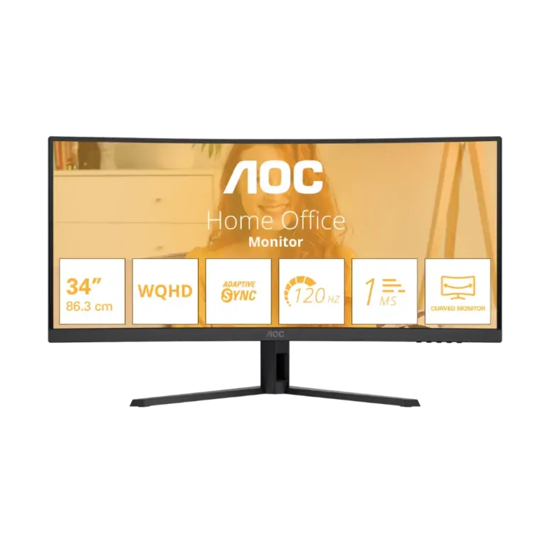 מסך קעור 34 אינץ' UltraWide דגם CU34B3E מבית AOC