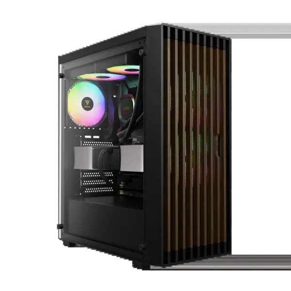 מארז מחשב GAMDIAS AURA GC4 ELITE ARGB מארז מחשב עם עץ אגוז