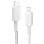 כבל 0.9 מטר Anker 322 USB-C to Lightning בצבע לבן