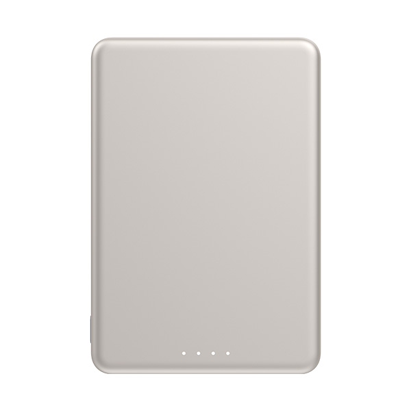 סוללת גיבוי מגנטית דקה במיוחד דגם Xiaomi Super Slim Magnetic Power Bank 5000mAh בצבע זהב