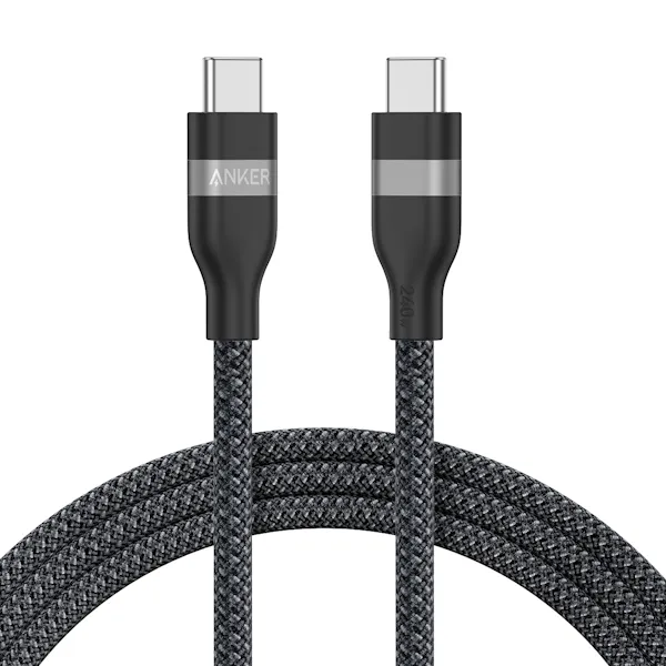 כבל 1 מטר Anker USB-C to USB-C 240W בצבע שחור