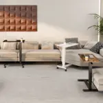 שולחן צד ארגונומי ישיבה עמידה עם גלגלים FMT02-2