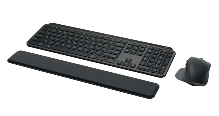 סט מקלדת ועכבר אלחוטיים דגם MX Keys S Combo בצבע אפור כהה מבית Logitech