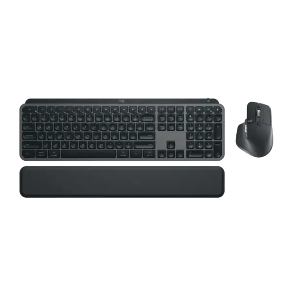 סט מקלדת ועכבר אלחוטיים דגם MX Keys S Combo בצבע אפור כהה מבית Logitech