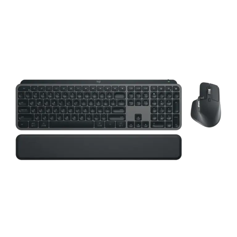 סט מקלדת ועכבר אלחוטיים דגם MX Keys S Combo בצבע אפור כהה מבית Logitech