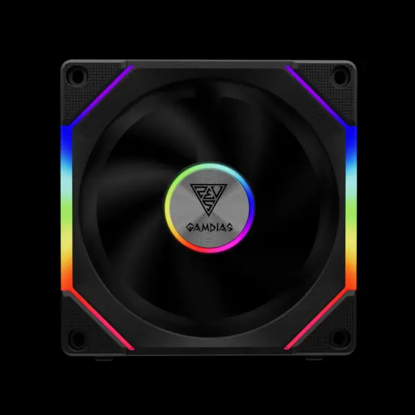 מאוורר למארז GAMDIAS AEOLUS P2-1203U שלוש מאווררים ובקר ARGB
