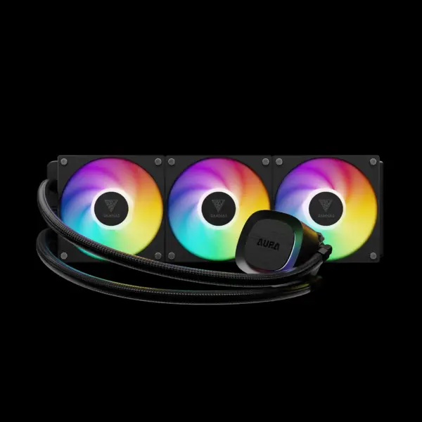 קירור נוזלי למעבד GAMDIAS AURA GL360 V2- קירור נוזלי 360 שחור