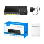 מתג 6Port 10/100M PoE+ Switch FS106P CUDY