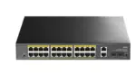 GS1026PS2 מתג PoE 24-GbE עם 2 Uplink GbE ו-2 Uplink SFP CUDY