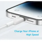 כבל 1.8 מטר Anker 322 USB-C to Lightning בצבע לבן