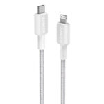 כבל 0.9 מטר Anker 322 USB-C to Lightning בצבע לבן