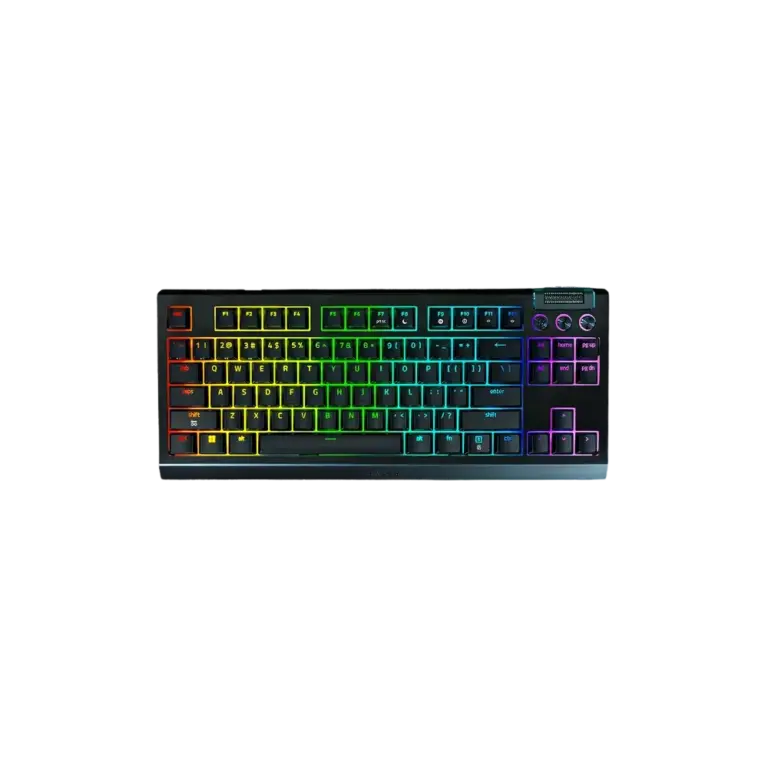 מקלדת גיימינג מכנית אלחוטית דגם BlackWidow V4 Tenkeyless HyperSpeed מבית Razer