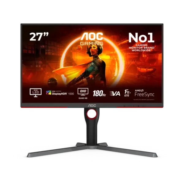 מסך גיימינג 27 אינץ' דגם Q27G3XMN/BK מבית AOC