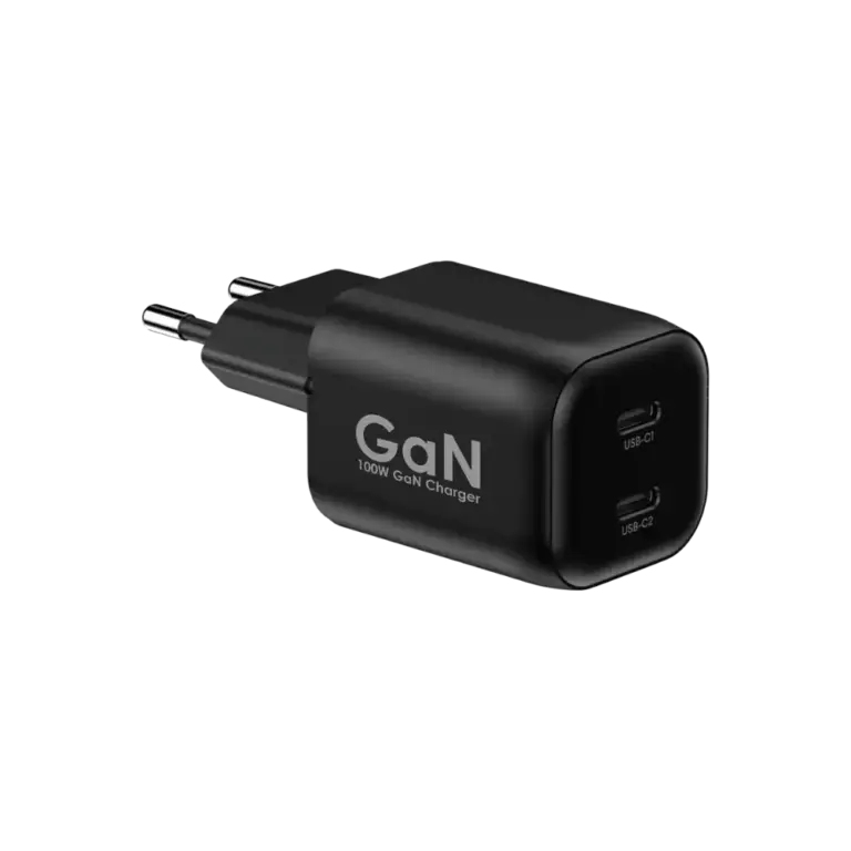 מטען קיר GaN בהספק 100W דגם MWCM100PD2 + כבל Type-C בצבע שחור מבית Miracase