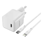 מטען קיר מהיר 30W דגם SWC30N עם כבל Type-C to Lightning מבית Silve Line