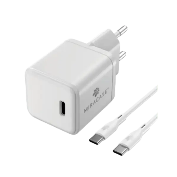 מטען קיר USB-C + כבל דגם MWCN30N מבית Miracase