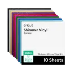 מארז דפי ויניל קבוע Shimmer Vinyl Party Sampler (10 יחידות) מבית Cricut