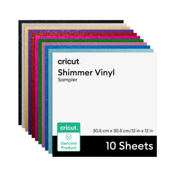 מארז דפי ויניל קבוע Shimmer Vinyl Party Sampler (10 יחידות) מבית Cricut
