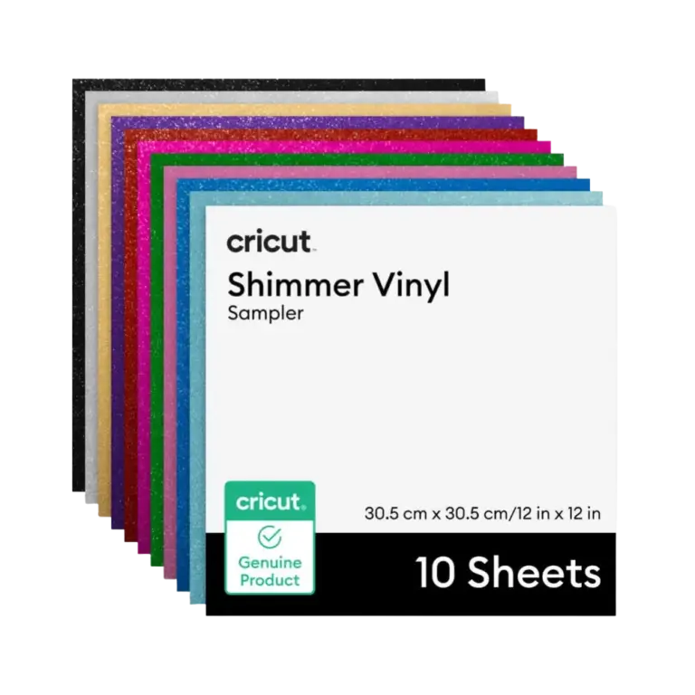 מארז דפי ויניל קבוע Shimmer Vinyl Party Sampler (10 יחידות) מבית Cricut