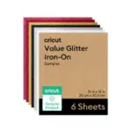 מארז דפי גיהוץ נצנצים Value Glitter Iron-On Party Sampler (6 יחידות) מבית Cricut