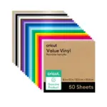 מארז דפי ויניל קבוע Value Vinyl Rainbow Sampler (50 יחידות) מבית Cricut
